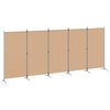 vidaXL 5-panel rumdeler Beige 433 x 180 cm Stof
