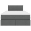 vidaXL Seng med opbevaring og madras med madras Mørkegrå 120 x 200 cm