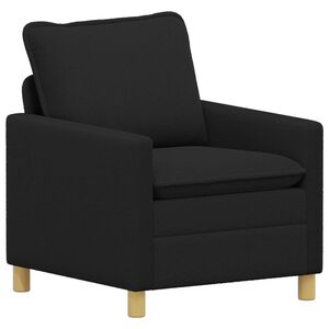 vidaXL Sofa Sort 76 x 81 x 87,5 cm Stof