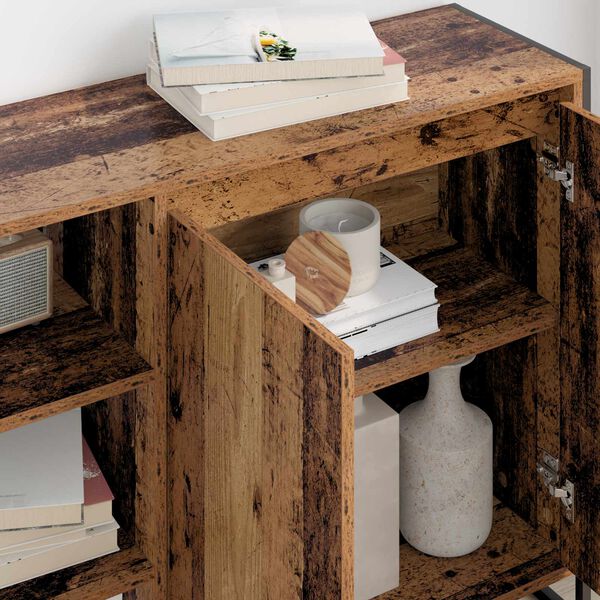 vidaXL Sideskab Gammelt tr&aelig; 96.5 x 30 x 75 cm Konstrueret tr&aelig;