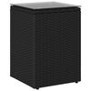 vidaXL Sidebord Sort 35 x 35 x 70 cm polyrattan