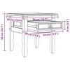 vidaXL Endebord med skuffe Corona Hvid 50 x 50 x 50 cm Massiv fyrretr&aelig;