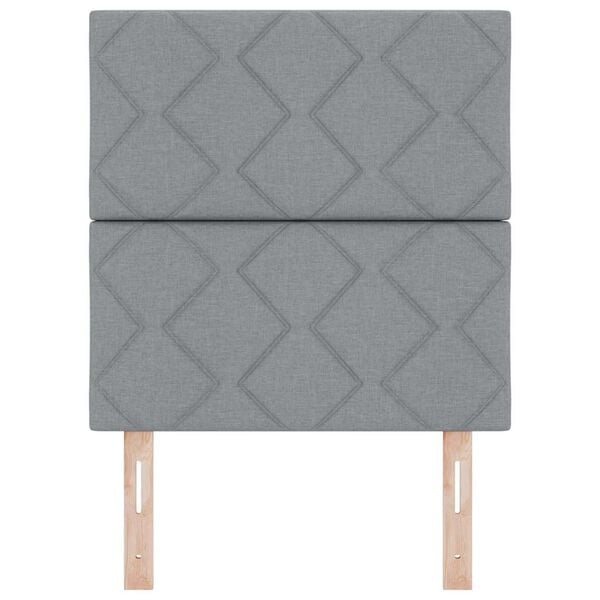 vidaXL Hovedg&aelig;rde med hovedg&aelig;rde Lysegr&aring; 80 cm Faux l&aelig;der