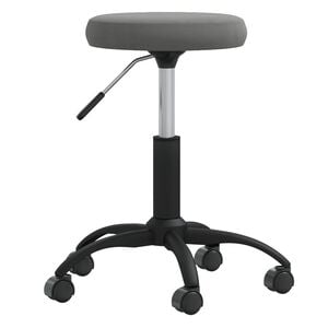 vidaXL massagetaburet fl&oslash;jl m&oslash;rkegr&aring;