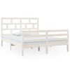 vidaXL sengeramme 150x200 cm King Size massivt fyrretr&aelig; hvid