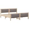 vidaXL Sengestel Brun og taupe 180 x 200 cm Massivt fyrretr&aelig;