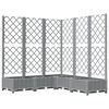 vidaXL plantekasse med espalier 120x120x121,5 cm PP lysegr&aring;
