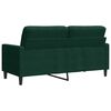 vidaXL 2-personers sofa 140 cm fl&oslash;jl m&oslash;rkegr&oslash;n