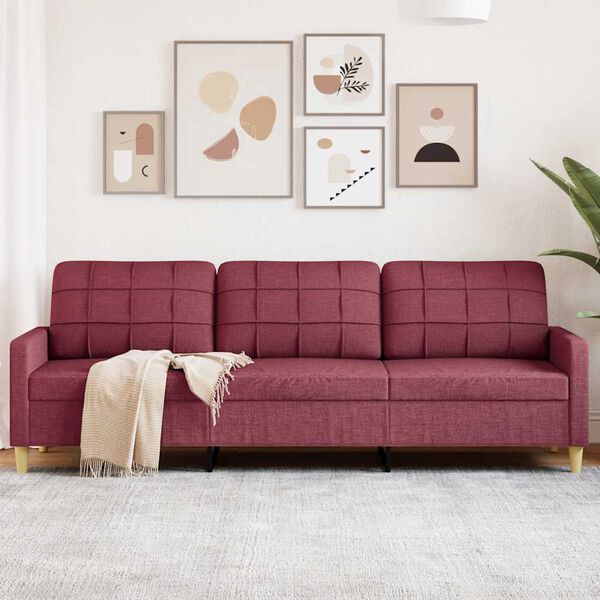 vidaXL 3-personers sofa 210 cm stof vinr&oslash;d