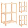 vidaXL reoler 3 stk. 3 hylder 60x38x90 cm massivt fyrretr&aelig; 150 kg