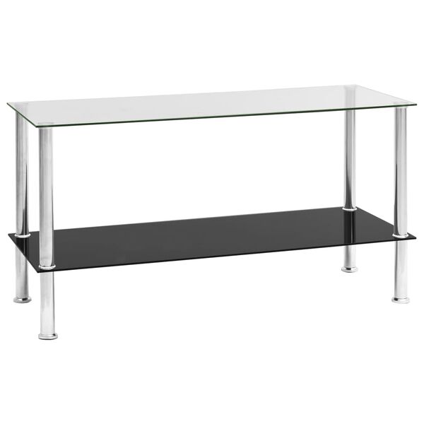 vidaXL sofabord 110x43x60 cm hærdet glas transparent