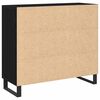 vidaXL Sideboard Sort eg 90 x 34 x 80 cm Konstrueret tr&aelig;