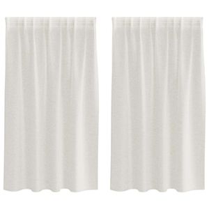vidaXL Voile Gardin med gardiner 2 pcs Creme 140 x 140 cm Polyester