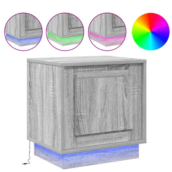 vidaXL Natskab Gr&aring; 44 x 34,5 x 45 cm Konstrueret tr&aelig;