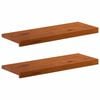 vidaXL Trappe Tread 2 stk. 80 x 25 x 2 cm Brun Massivt Eg Tr&aelig;