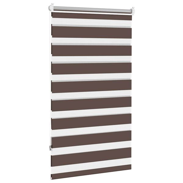 Rullegardin i zebradesign 70 x 120 cm kaffefarvet