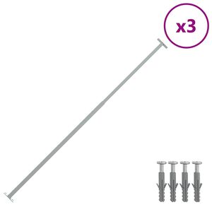 vidaXL sikkerhedsst&aelig;nger til vinduet 3 stk. just&eacute;rbar 710-1200 mm