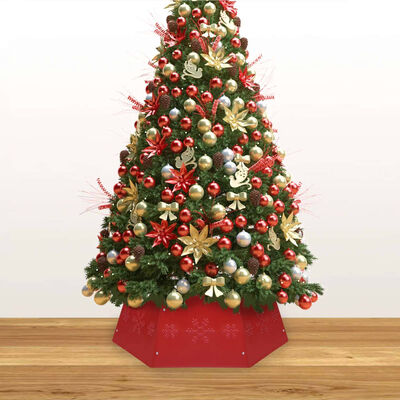vidaXL skjuler til juletræsfod Ø68x25 cm rød