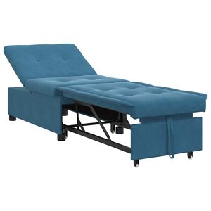 vidaXL Sovesofa Bl&aring; 194 x 67 x 82 cm Fl&oslash;jl