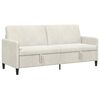 vidaXL Sofa med opbevaring 3-personers Cremefarvet 192 x 78 x 87 cm