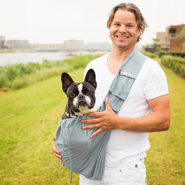 4Lazylegs k&aelig;ledyrsb&aelig;rer Pocket Canvas l&aelig;rred 15 kg gr&aring; 2156