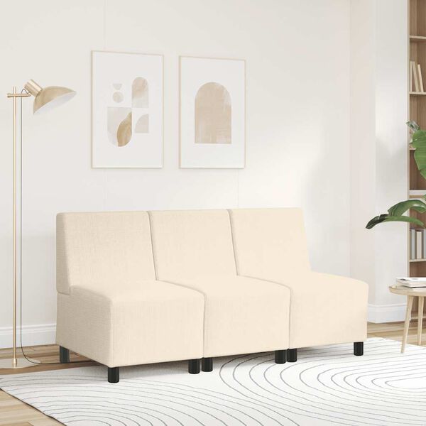 vidaXL | Modulsofa enhed uden arme | Creme 55 x 74 x 82 cm Corduroy stof