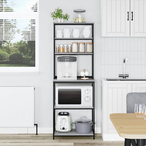 vidaXL K&oslash;kkenhylde Gr&aring; Sonoma 60 x 40 x 168 cm Konstrueret tr&aelig;