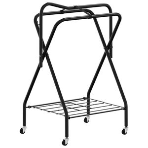vidaXL sadelholder foldbar jern sort