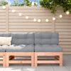 vidaXL midtermoduler til havesofa 2 stk. med hynder massivt fyrretræ