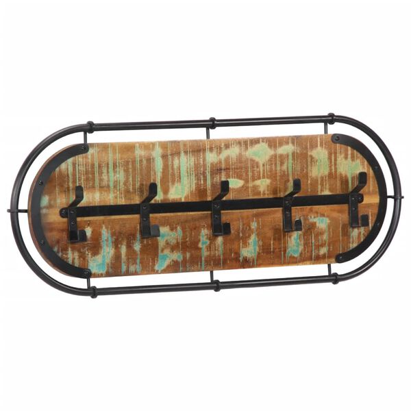 vidaXL v&aelig;gh&aelig;ngt knager&aelig;kke 5 knager massivt genbrugstr&aelig;