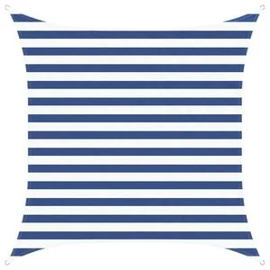 vidaXL Solskygge sejl Bl&aring; og Hvid 2 x 2 m 100% polyester Oxford