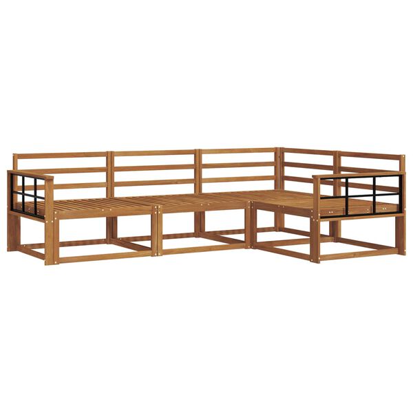 vidaXL Udend&oslash;rs sofagruppe 4 pcs Naturfarvet Massivt Akacietr&aelig;