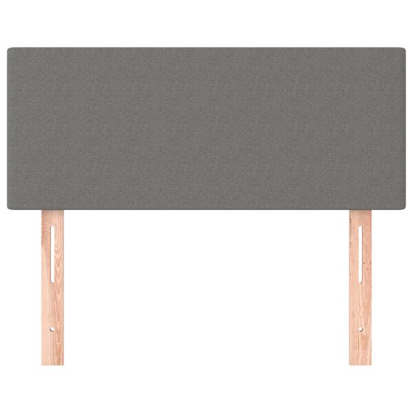 vidaXL sengegavl 100x5x78/88 cm stof mørkegrå