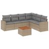 vidaXL sofas&aelig;t til haven 7 dele med hynder polyrattan beige