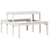 vidaXL picnicbord 110x134x75 cm massivt fyrretr&aelig; hvid