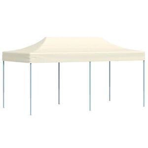 vidaXL foldbart pavillontelt pop-up 3 x 6 m cremehvid