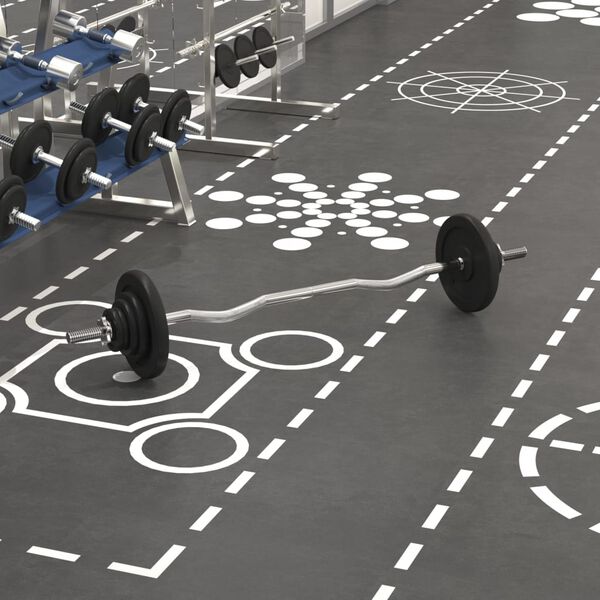 vidaXL v&aelig;gtstang med skiver 30 kg st&oslash;bejern og forkromet st&aring;l