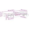 vidaXL Seng med opbevaring Artisan Egetr&aelig; 120 x 200 cm Konstrueret tr&aelig;