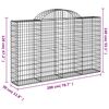 vidaXL buede gabionkurve 40 stk. 200x30x120/140 cm galvaniseret jern