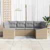vidaXL Sofa Sæt med pude 6 pcs Beige polyrattan