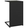 vidaXL sidebord 40x35x60 cm C-formet polyrattan sort