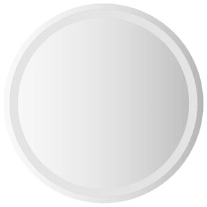 vidaXL LED badev&aelig;relsesspejl med spejl Transparent &Oslash; 60 cm h&aelig;rdet glas
