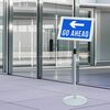 vidaXL Pedestal Plakatstand S&oslash;lv 33 x 33 x 126 cm PVC og St&aring;l