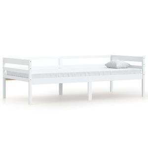 vidaXL sengeramme uden madras massivt fyrretr&aelig; 90x200 cm hvid