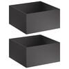 vidaXL Have Blomsterkrukke 2 stk. Sort 100 x 100 x 40 cm
