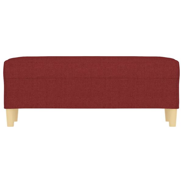 vidaXL bænk 100x35x41 cm stof vinrød