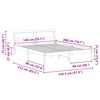 vidaXL Sengestel med hovedg&aelig;rde Brun 140 x 200 cm Massiv fyrretr&aelig;