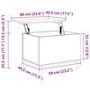 vidaXL sofabord 60x44,5x45 cm konstrueret tr&aelig; sonoma-eg
