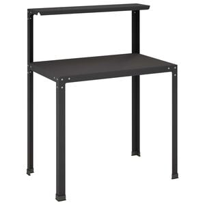 vidaXL Plantebord 100 x 50 x 104 cm Pulverlakeret st&aring;l Sort