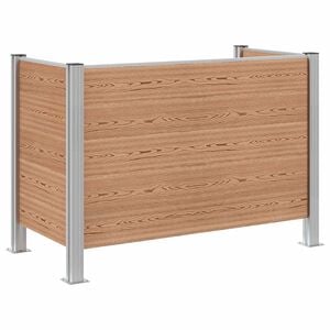 vidaXL Affaldsbeholderhegn Brun 161 x 85 x 115 cm Aluminium og WPC